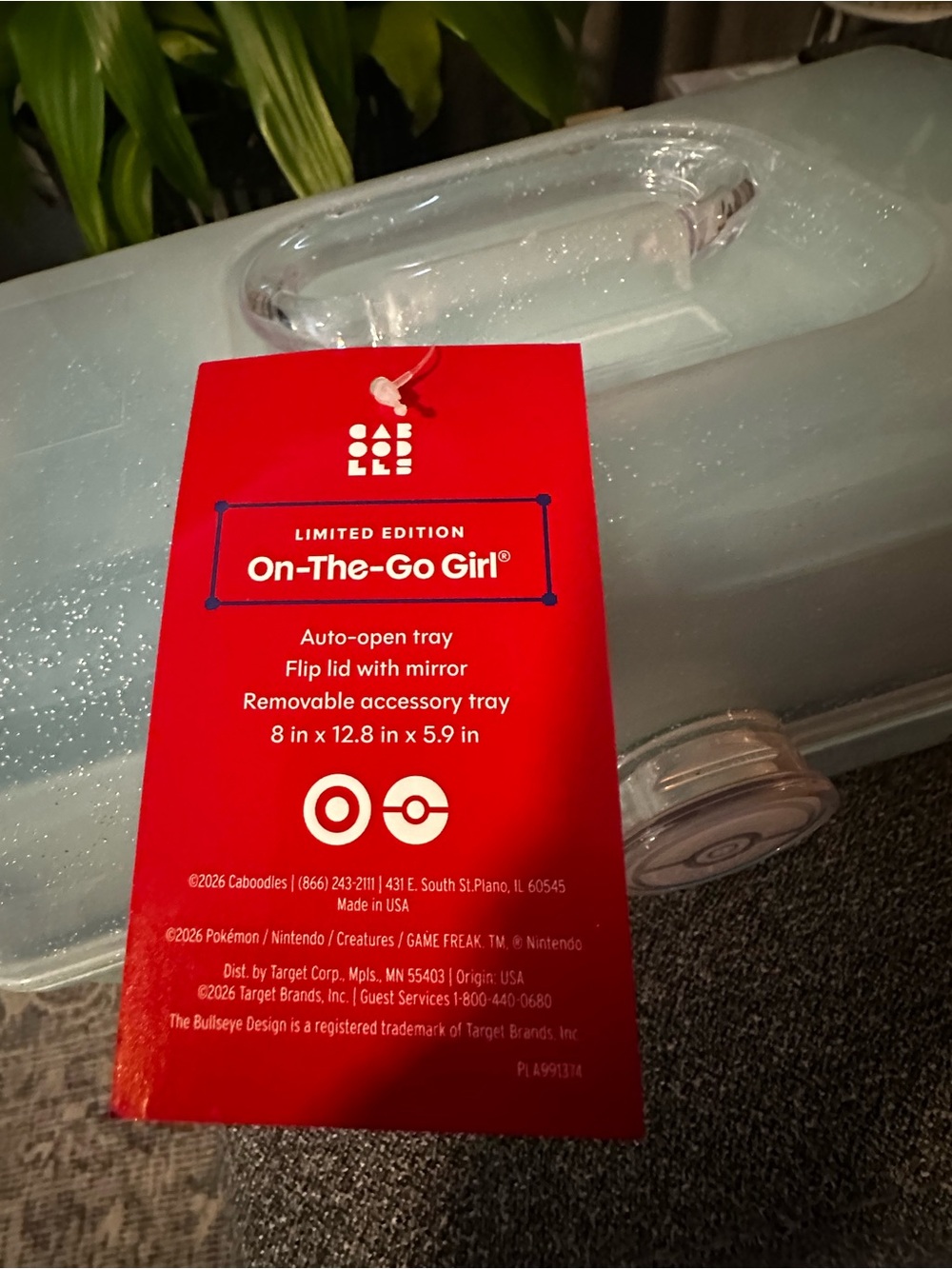 POKEMON x Target Limited Edition Caboodles Case Clear Sparkle/ Light Blue - Picture 3 of 5